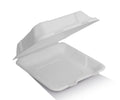 White rectangular containers on a white background