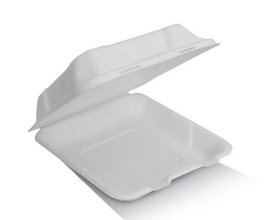 White rectangular containers on a white background