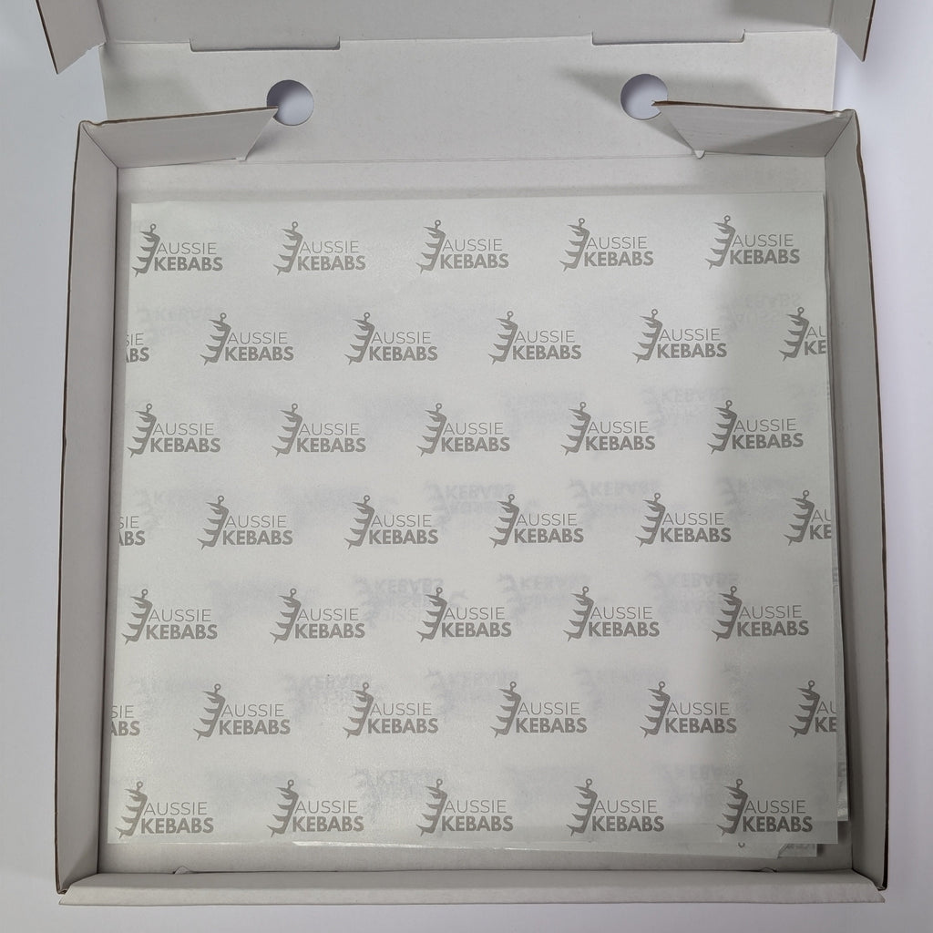 Greaseproof paper in pizza box