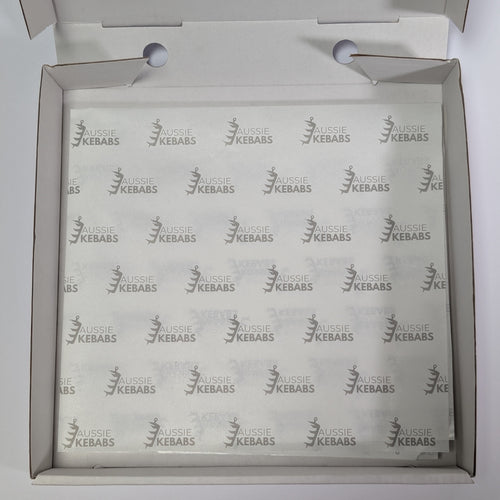 Greaseproof paper in pizza box